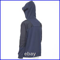 NEW! THE NORTH FACE Urban Navy blue technical nylon insert relaxed hoodie M / L
