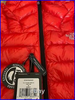 NEW The North Face Mens SUMMIT L3 PROPRIUS DOWN HOODIE Jacket Red Medium