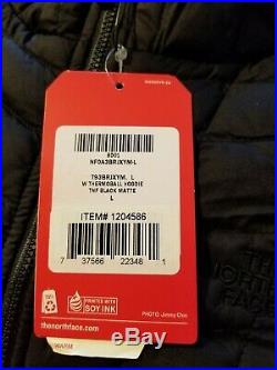 NORTHFACE Womens Thermoball Hoodie Jacket L/Large Black Matte AUTHENTIC