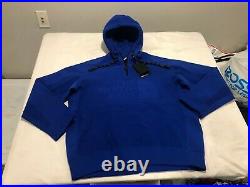 NWT $350.00 The North Face Mens Black Series Engineered Knit Hoodie Blue SMALL