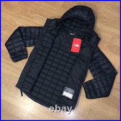 NWT Boys The North Face Thermoball Hoodie Jacket Medium Black