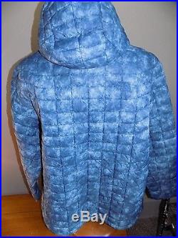 NWT Men's The North Face Thermoball Hoodie Jacket Shady Blue Process Print 2XL