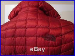 NWT Mens M-L TNF The North Face Thermoball Insulated Hoodie Hooded Jacket Red