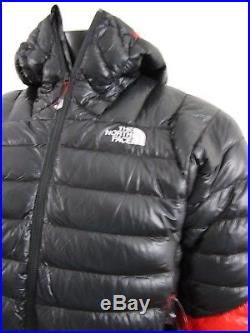 NWT Mens TNF The North Face Summit L3 Hoodie Hooded 800-Down Jacket Black / Red