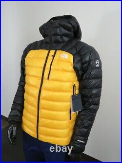 NWT Mens The North Face Summit Down (L3) Hoodie Insulated Climbing Jacket Gold