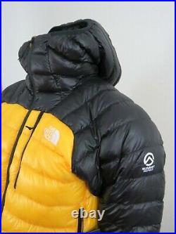 NWT Mens The North Face Summit Down (L3) Hoodie Insulated Climbing Jacket Gold
