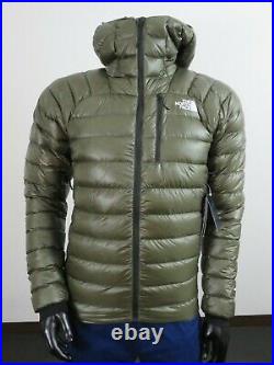 NWT Mens The North Face Summit Down (L3) Hoodie Insulated Climbing Jacket Green