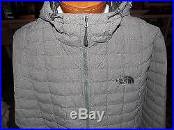 NWT Mens The North Face Thermoball Hoodie Fusebox Grey Texture 2XL $220 PACKABLE