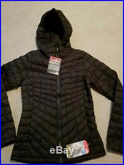 NWT NORTHFACE Womens Thermoball Hoodie Jacket Black Matte 100% AUTHENTIC