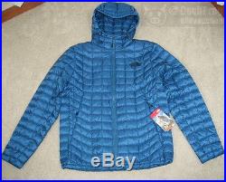 NWT NORTH FACE Men ThermoBall PrimaLoft Full Zip Hoodie Jacket Size M Banff Blue