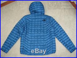 NWT NORTH FACE Men ThermoBall PrimaLoft Full Zip Hoodie Jacket Size M Banff Blue