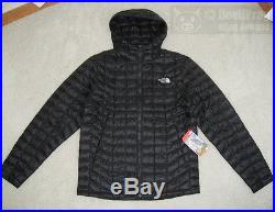 NWT NORTH FACE Mens ThermoBall PrimaLoft Full Zip Hoodie Jacket Size S TNF Black