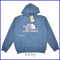 NWT Online Ceramics The North Face Blue Snail Logo Hoodie M SS22 DS AUTHENTIC
