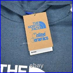 NWT Online Ceramics The North Face Blue Snail Logo Hoodie M SS22 DS AUTHENTIC