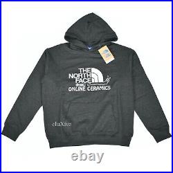 NWT Online Ceramics The North Face Gray Snail Logo Hoodie M SS22 DS AUTHENTIC