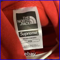 NWT Supreme x The North Face Men's Red Photo Box Logo Hoodie FW18 M DS AUTHENTIC