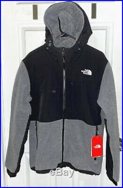 NWT The North Face Men's Denali 2 Hoodie Fleece Jacket Full Zip Charcoal Grey M