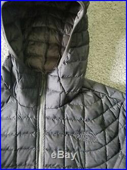 NWT The North Face ThermoBall Hoodie Insulated Jacket Mens Large Fusebox Grey