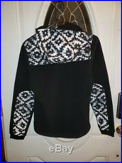 NWT The North Face Women Denali Hoodie Jacket D-Kat Print/Black Small MSRP $199