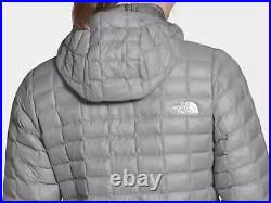 NWT The North Face Women Size XL ThermoBall Eco Mid Grey Matte Hoodie Jacket