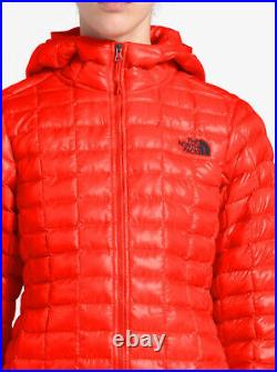 NWT The North Face Womens XS Thermoball Eco Hoodie Jacket Fiery Red $220