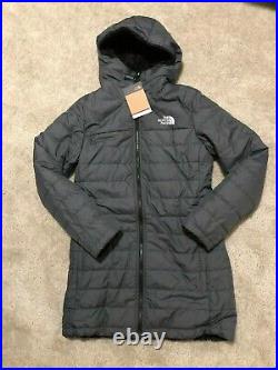 NWT Women's North Face Mossbud Insulated Reversable Parka Hoodie Vandis Grey