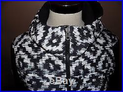 NWT Women's The North Face Denali 2 Hoodie Jacket Polartec Print & Black XL $199