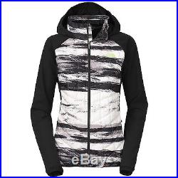 NWT Women's The North Face Jacket Full Zip Hybrid Hoodie Black and White Size M