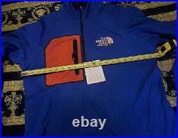 New 100% Authentic Gucci x The North Face Blue Fleece Pullover Hoodie Jacket L