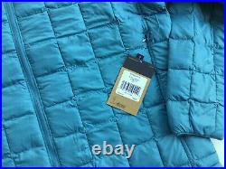 New North Face Mens Thermoball Eco Hoodie Jacket Blue Insulated Lightweight XL
