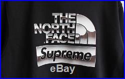 New Supreme The North Face Hooded Sweatshirt Hoodie SS18 Black Chrome M Medium