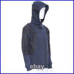 New THE NORTH FACE Urban Navy blue technical nylon insert relaxed hoodie M / L