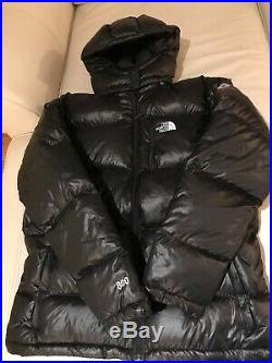 New The North Face 800 Down Fill Hoody Jacket Summit Series Mens Large Black