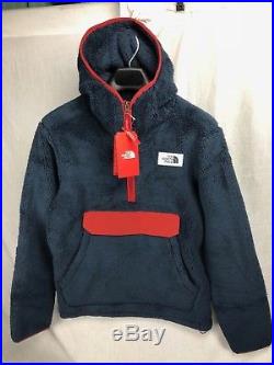 New The North Face Men Campshire Pullover Hoody Navy Red Fleece Free Ship
