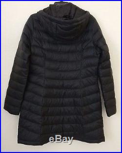 New The North Face Women's Black Hoodie Down Parka Coat, Size Large