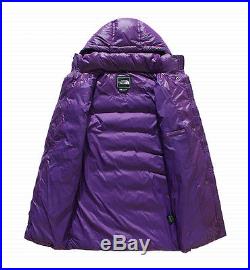 New The North Face Womens Down Jacket Hoody Purple Size S