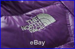 New The North Face Womens Down Jacket Hoody Purple Size S