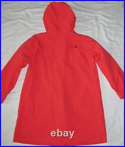 New The North Face Woodmont Cayenne Red Rain Jacket Coat Womens Size Large