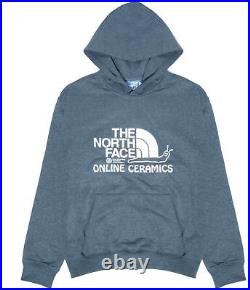 New The North Face x Online Ceramics Graphic Hoodie NF0A7UIB Blue Regrind M