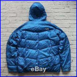 North Face 550 Hoodie Down Jacket Size XL Blue
