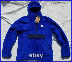North Face Campshire Hoodie Mens Sherpa Fleece Pullover Small Blue & Black NWT