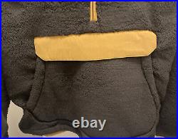 North Face Campshire Sherpa Fleece Pullover Hoodie Men's XXL Black & Tan New