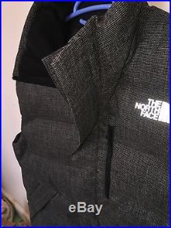 North Face Down Vest M Chore Coat Denim Black Grey Jacket Hoodie Nupste Medium