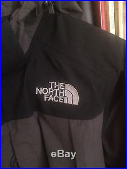 North Face Gore Tex Jacket Grey Black Hoodie Men M Rare Snow Winter Euc Rare