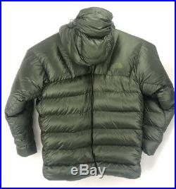 North Face Hoodie Insulated 800 Down Jacket Mens XL Dark Green MINT Condition