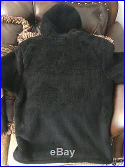 North Face Men Campshire Faux Fur Pullover Hoodie NWOT Size M Black Color