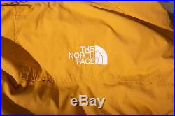 North Face Mens 1X expedition parka, burnt yellowithkhaki with fur hoodie, down