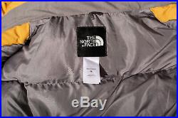 North Face Mens 1X expedition parka, burnt yellowithkhaki with fur hoodie, down