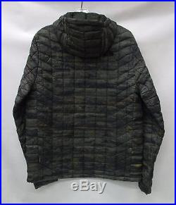 North Face Mens Thermoball Hoodie Jacket C761 Rosin Green Glamo Print Size Large