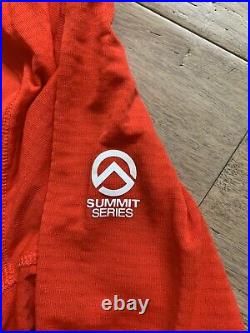 North Face Summit Series L2 Power Grid LT Hoodie Mens Medium NEW! Fiery Red